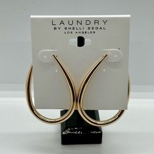 Laundry By Shelli Segal Gold Open Hoop Earrings